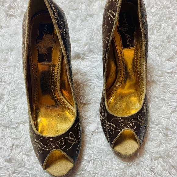 Baby Phat Kimora Lee Simmons Peep Toe Heels 6 B - Picture 9 of 11